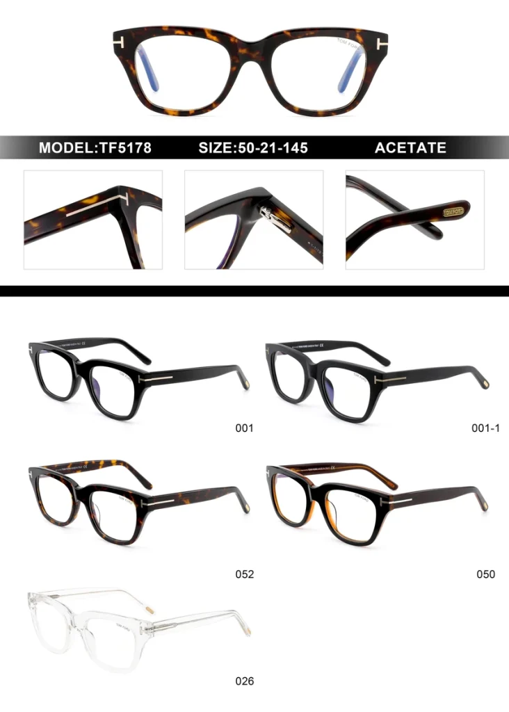 High-Quality Tom Ford FT5178 Eyewear – Tom Ford Frames Mens | B2B Optical Supplier