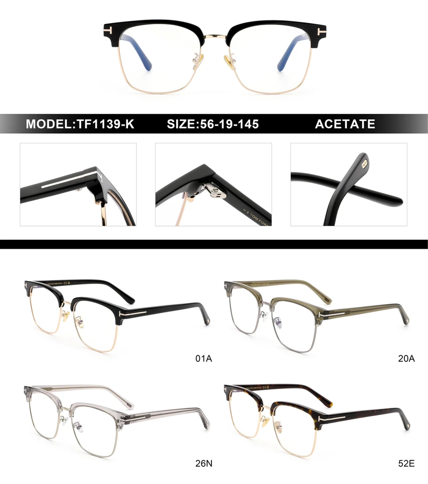 Luxury Tom Ford FT1139-K Prescription Frames – Tom Ford Eyewear Men | Bulk Distributor