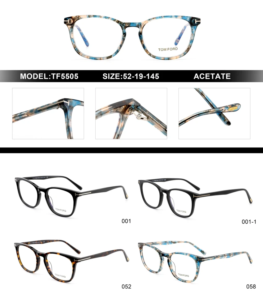 Designer Tom Ford FT5505 Optical Glasses – Clear Tom Ford Glasses | Retail Optical Partner