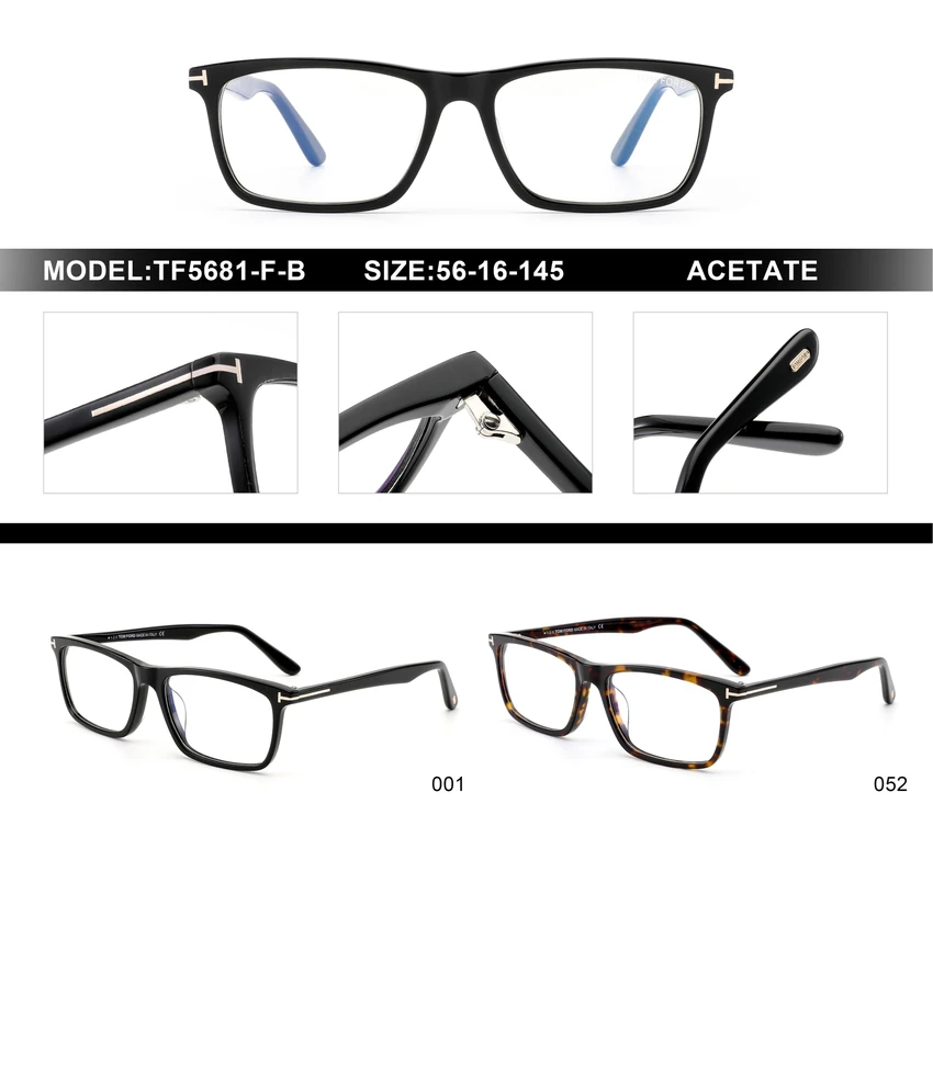 Wholesale Tom Ford FT5681-F-B Optical Frames – Tom Ford Round Glasses | Optical Store Supply