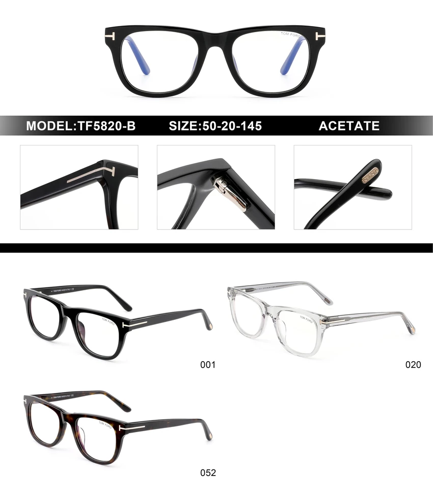 Elite Tom Ford FT5820-B Spectacle Frames – Tom Ford Rimless Eyeglasses | B2B Optical Supplier