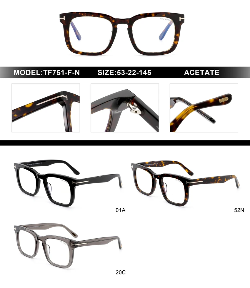 Premium Tom Ford FT751-F-N Eyeglasses – Tom Ford Men’s Eyeglass Frames | Optical Store Supply