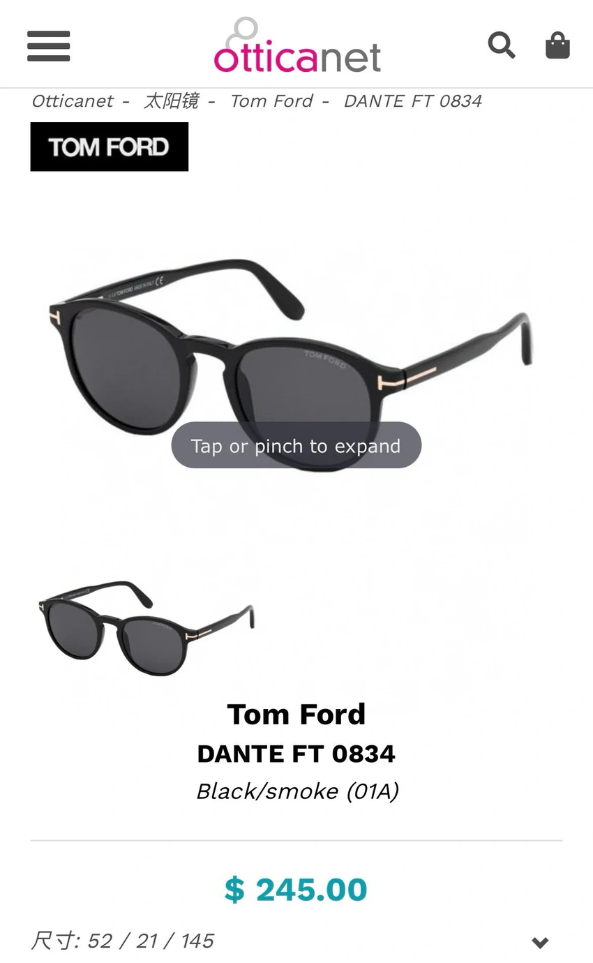 Tom Ford FT0834 Neughman Sunglasses for Wholesale | Optical Store Supplier