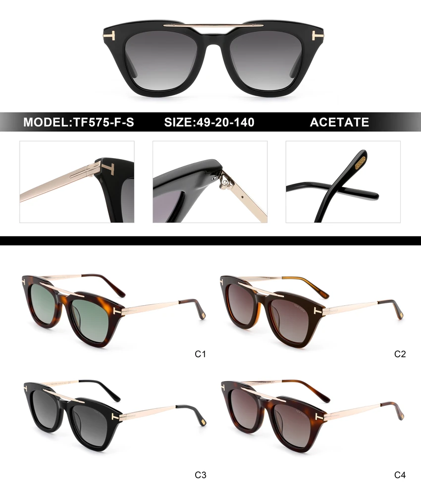 Premium Tom Ford FT575-F-S Rex 02 57mm Aviator Sunglasses – Wholesale Distributor