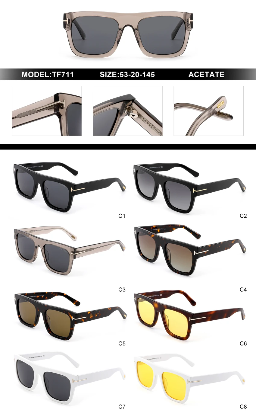 Premium Tom Ford FT711 Men’s Aviator Sunglasses – Wholesale Distributor