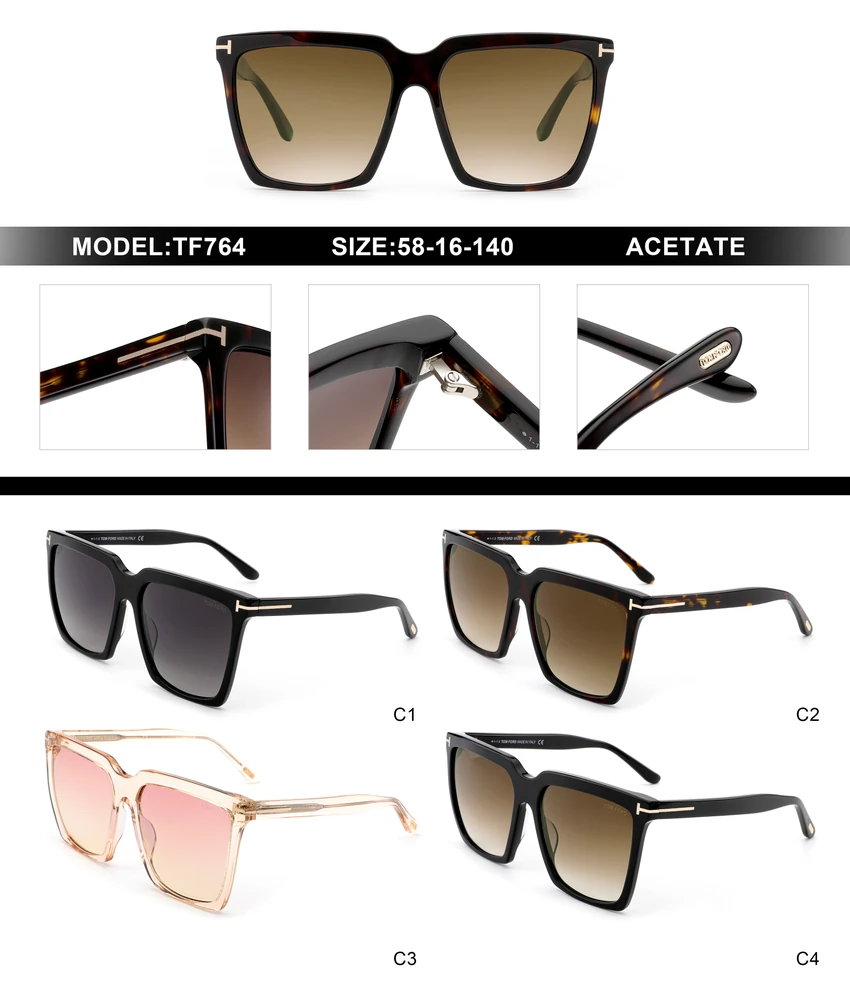 Tom Ford FT764 Cateye Sunglasses For Women Wholesale | Optical Retail Supplier